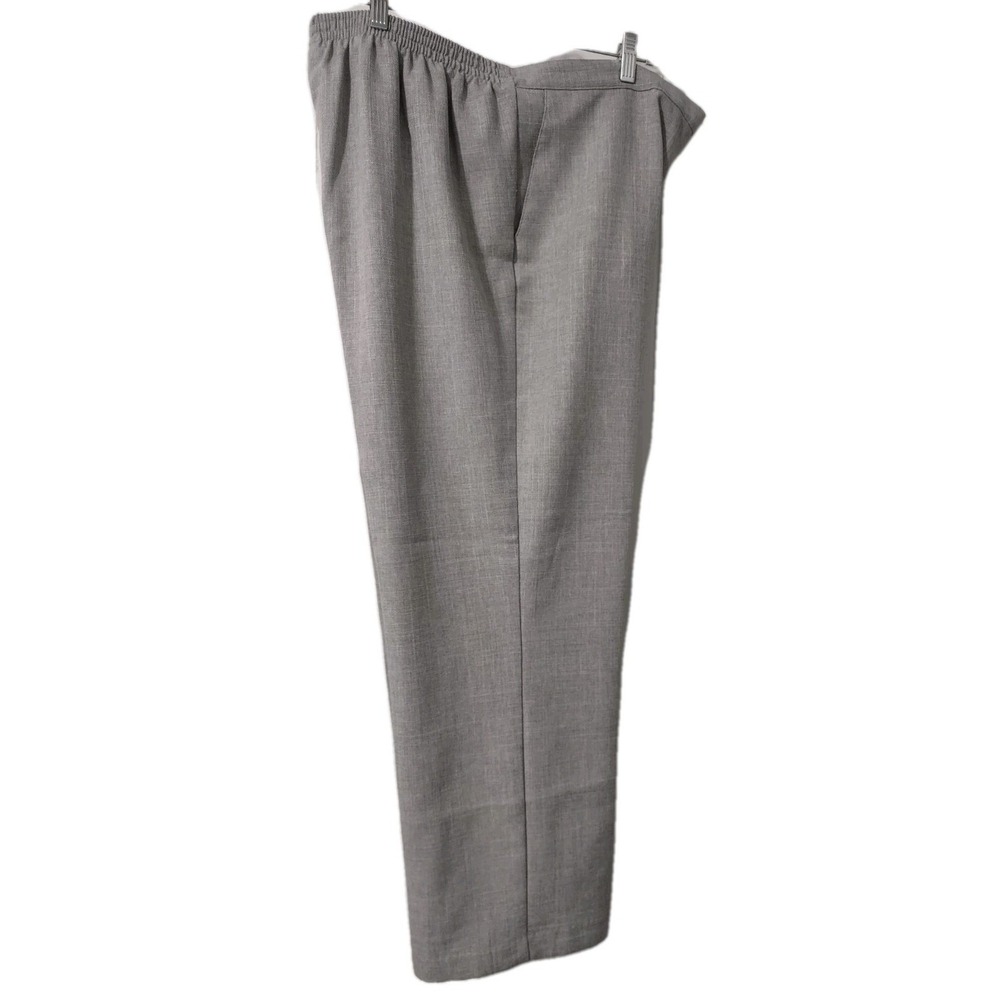 Alfred Dunner Pants 16 Womens‎ Norm Core Grey Elastic Waist Retro Relaxed Fit
